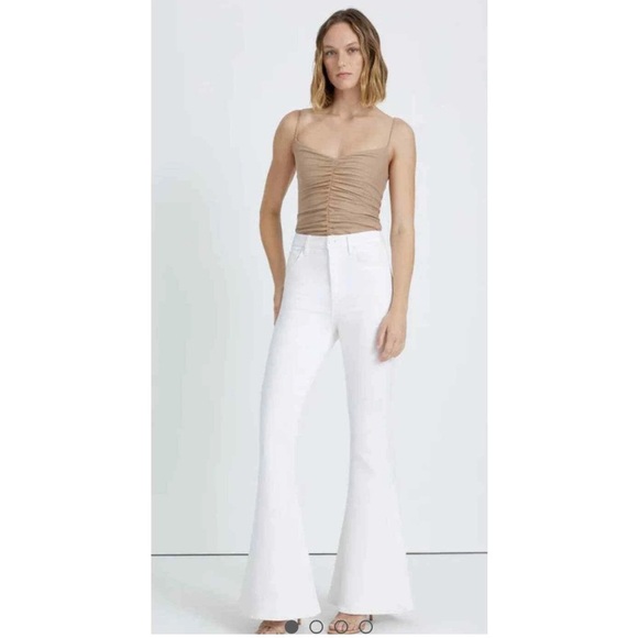7 For All Mankind Megaflare White Jeans | 31 - Picture 2 of 10